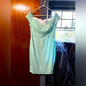 NWT BISOU BISOU SIZE 12 MINT GREEN LACE STYLE DRESS